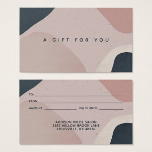 Pink Navy Blue Modern Abstrakte Formen Geschenkkar