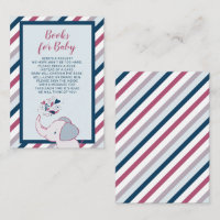 Pink & Navy Elephant Babydusche Bücher für Baby