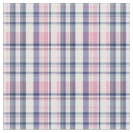 Pink Navy White Preppy Madras Style Kariert Sz2#3 Stoff