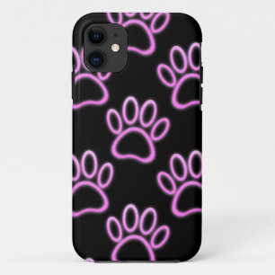 Pink Neon Dog Paw Print title_seo2