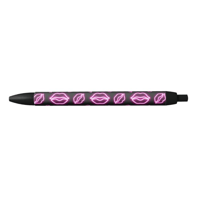 Pink Neon Kiss Kugelschreiber (Vorderseite)