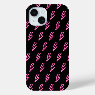 Pink Neon Lightning Bolt Muster Case-Mate iPhone Hülle