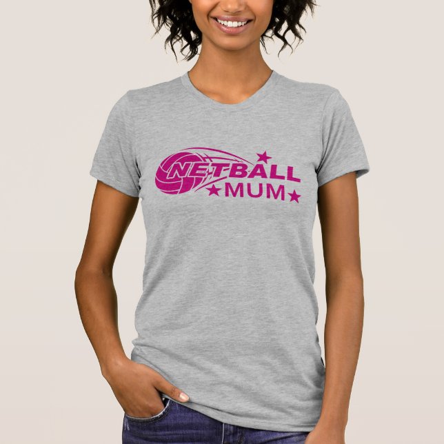 Pink Netball Mum T-Shirt (Vorderseite)