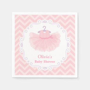 Pink Niedlich Ballerina Tutu Girl Babydusche Serviette