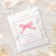 Pink Niedlich Bow Girl Babydusche