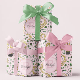 Pink, Niedlich & Curvy St. Patrick's Day Tissue Pa Geschenkpapier