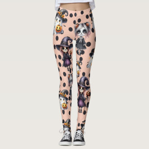 Pink Niedlich Halloween Leggings