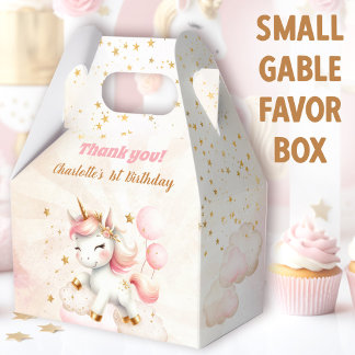 Pink Niedlich Happy Unicorn Girl 1. Geburtstag Geschenkschachtel