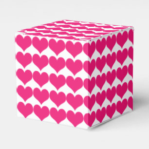 Pink Niedlich Hearts Muster Gefälligkeitsboxen Geschenkschachtel