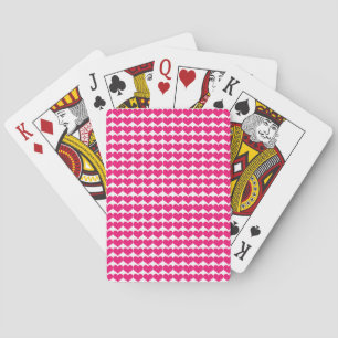 Pink Niedlich Hearts Muster Kartenspielen Spielkarten