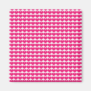 Pink Niedlich Hearts Muster Magnet
