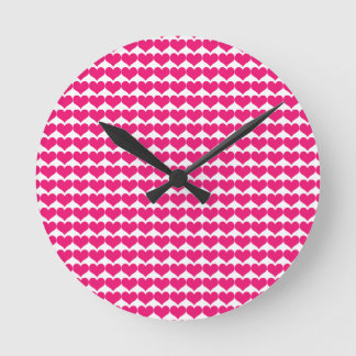 Pink Niedlich Hearts Muster Uhr