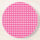 Pink Niedlich Hearts Muster Untersetzer (Vorne)