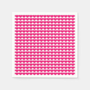 Pink Niedlich Hearts Musterpapier Napkins Serviette