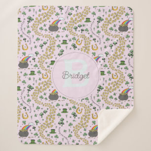 Pink Niedlich n' Curvy Kleeblatts Baby Name St Pat Sherpadecke