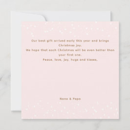 Pink Niedlich Snowman Long Text First Girl Weihnac Karte