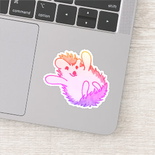 Pink Niedlich Woodland Animal Happy Igel Aufkleber