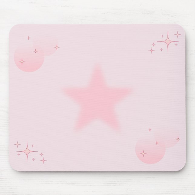 Pink Niedliche Ästhetik Mousepad (Vorne)