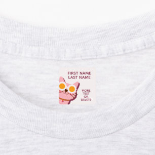 Pink Niedliche Personalisierte Girl Closing Labels Etiketten