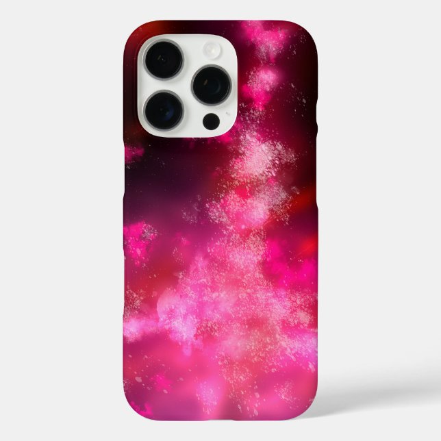 Pink Night Sky iPhone 16 Fall - Dreamy & Celestial Pro Hülle (Rückseite)