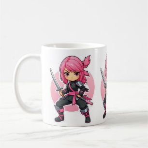 Pink Ninja Girl Kaffeetasse