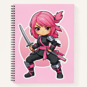Pink Ninja Girl Notizbuch