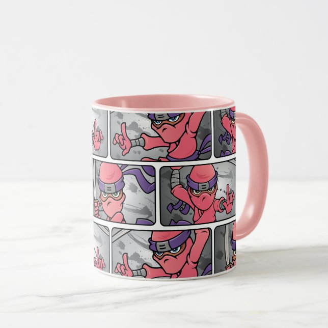 Pink Ninjas Tasse (VorderseiteRechts)