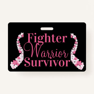 Pink Nurse Breast Cancer Ribbon anpassbar Ausweis