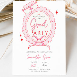 Pink Nurse Graduation Party Einladung
