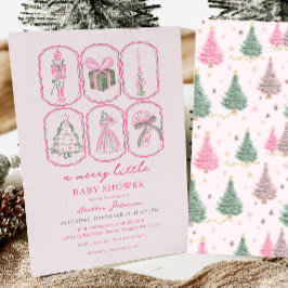Pink Nutcracker A Merry Little Baby Shower Einladung
