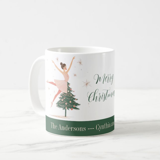 Pink Nutcracker Ballerina Kaffeetasse (Vorderseite Links)