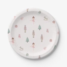Pink Nutcracker Ballet Baby Shower Paper Plates Pappteller