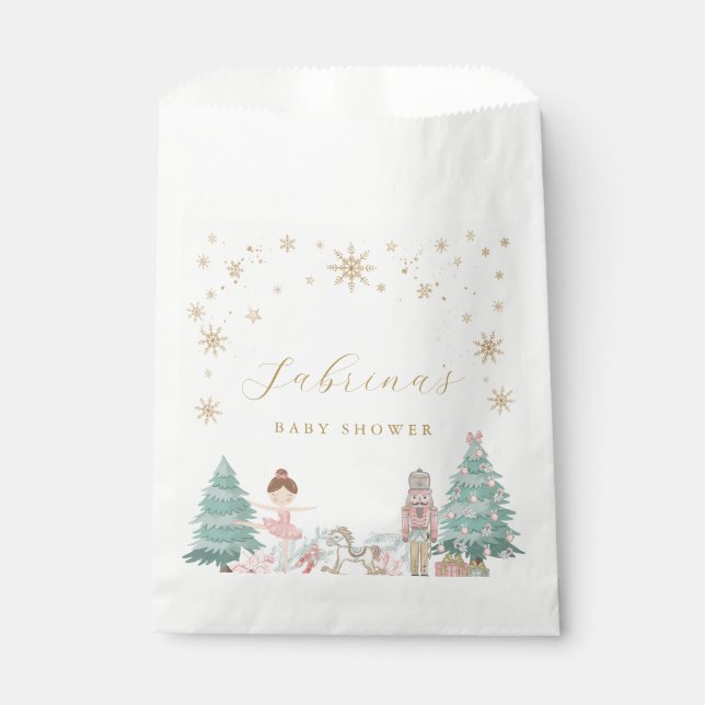 Pink Nutcracker Ballet Birthday Party Favor Bags Geschenktütchen (Vorderseite)