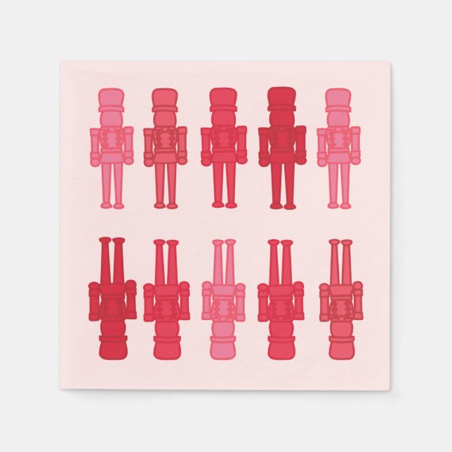 Pink Nutcracker Cocktail Napkin Serviette (Vorderseite)