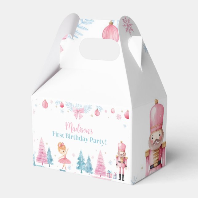 Pink Nutcracker Fairy Birthday Party Gefälligkeits Geschenkschachtel (Vorderseite)