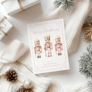 Pink Nutcracker Feiertagskarte