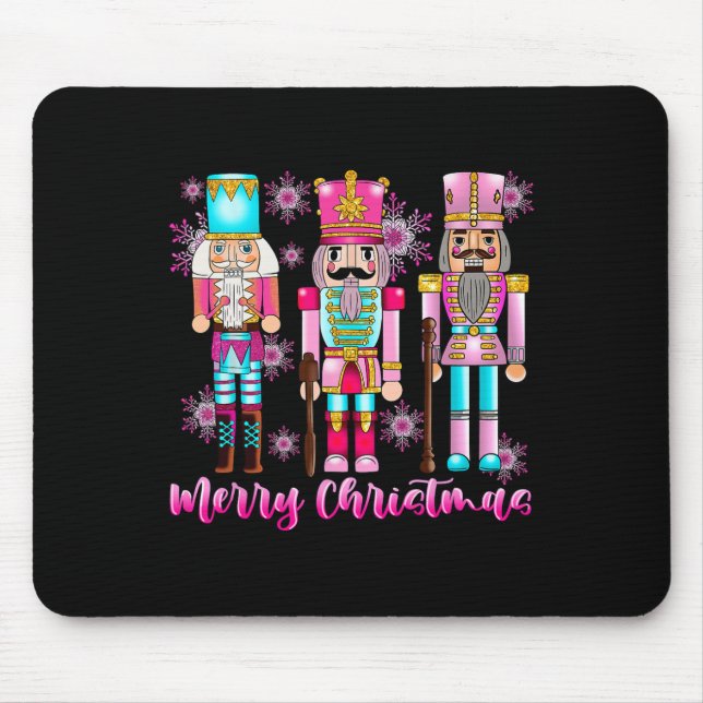 Pink Nutcracker Squad Pink Weihnachtsballett Xmas  Mousepad (Vorne)