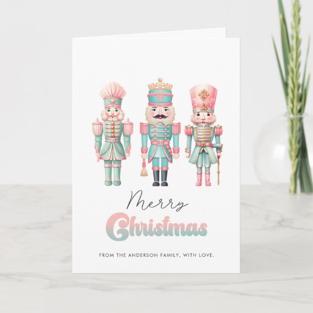 Pink Nutcrackers Karte (Vorderseite)
