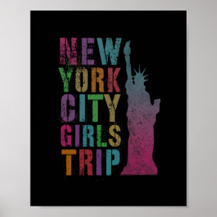 Pink Nyc Mädchen Reise New York City Sommer beste Poster
