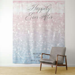 Pink Ocean Sparkling Waters Foto Prop Wandteppich