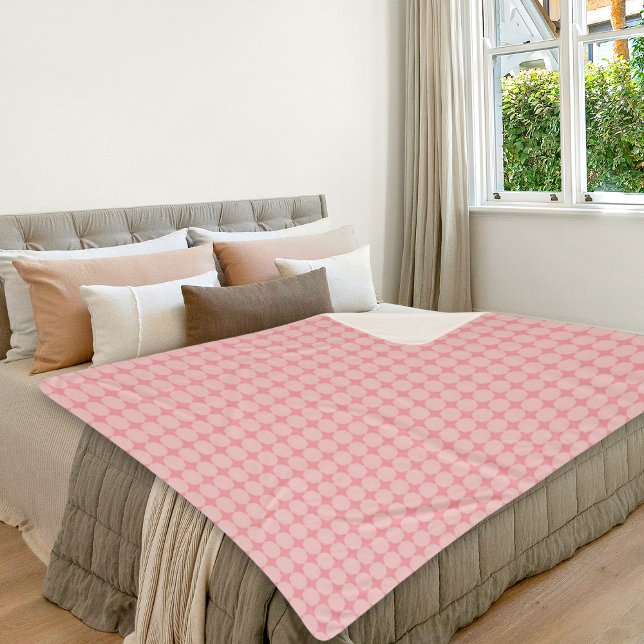 Pink Octagonal Pattern Sherpa Blanket Sherpadecke (Von Creator hochgeladen)
