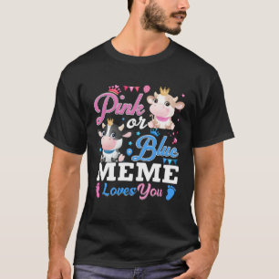 Pink oder Blau Meme Liebt Dich Geschenke Kuh Baby T-Shirt