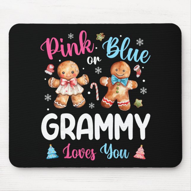 Pink oder Blau Oma liebt dich Geschlecht enthüllen Mousepad (Vorne)