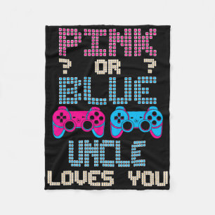 Pink oder Blau Onkel liebt dich Videospiel Geschle Fleecedecke