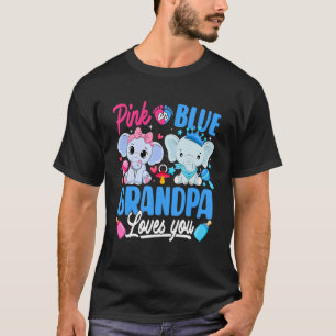 Pink oder Blau Opa liebt dich Geschlecht enthällen T-Shirt