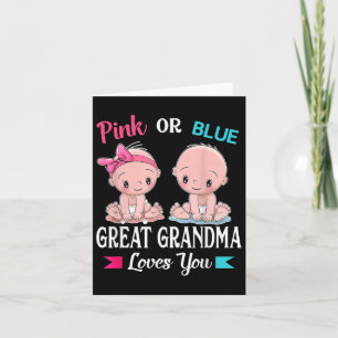 Pink oder Blau Urgroßmutter liebt dich Geschlecht Karte