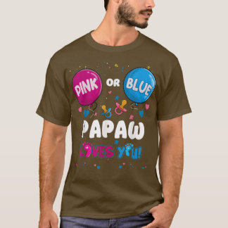 Pink oder Blue Balloon Papaw Lieben Sie Geschlecht T-Shirt