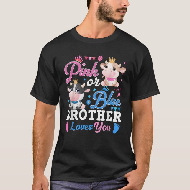 Pink oder Blue Brother Lieben, die du mit Kuh Baby T-Shirt (Vorderseite)