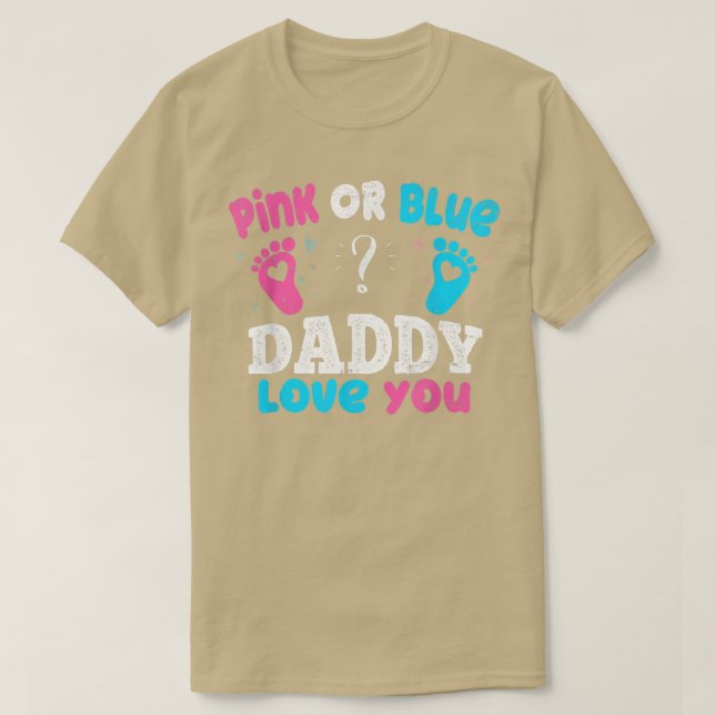 Pink oder Blue Daddy Liebe Sie Eltern Baby Party G T-Shirt (Design vorne)