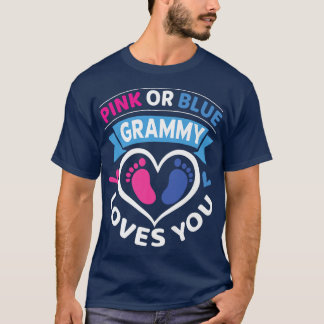 Pink oder Blue Grammy Lieben Ihr Baby Gender Revea T-Shirt